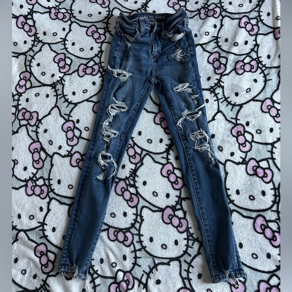 American Eagle Outfitters Denim - American Eagle Outfitters Women's Distressed Blue Jeans